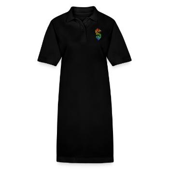 dragon Tattoo - Stanley/Stella Frauen Bio-Polokleid PAIGER - Schwarz - Vorne