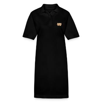 Brown Bear Couple - Stanley/Stella PAIGER Organic Women’s Polo Dress - black - Front