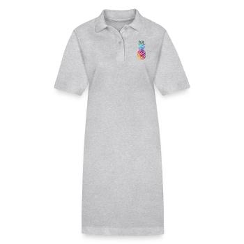 Ananas arc-en-ciel - Robe polo bio PAIGER Stanley/Stella Femme - noir - Devant