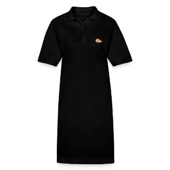 Tired Capybara - Stanley/Stella PAIGER Organic Women’s Polo Dress - black - Front
