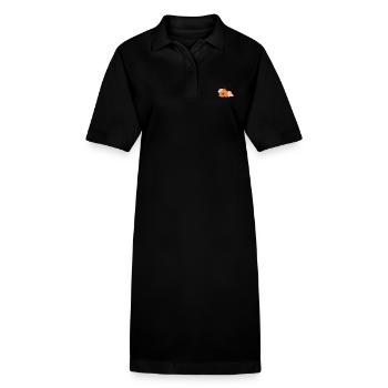 Tired German Shepherd - Stanley/Stella PAIGER Organic Women’s Polo Dress - black - Front