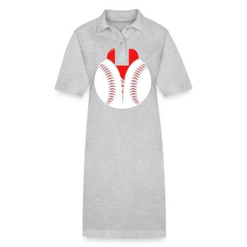 Baseball I love - Stanley/Stella PAIGER Organic Women’s Polo Dress - black - Front