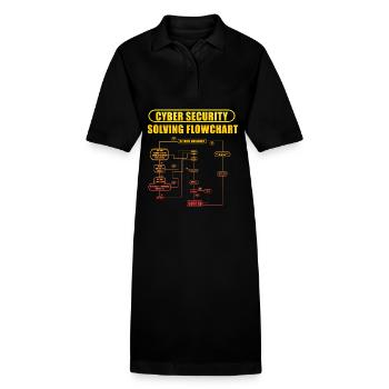Flussdiagramm zur Lösung der Cybersicherheit - Stanley/Stella Frauen Bio-Polokleid PAIGER - Schwarz - Vorne