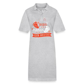 Brest Naissance bébé supporter club football Brest - Robe polo bio PAIGER Stanley/Stella Femme - noir - Devant