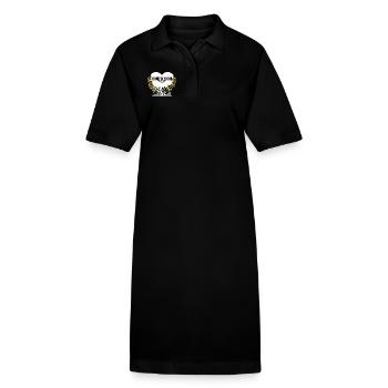 Homeschool Homeschool Heart - Stanley/Stella PAIGER Organic Women’s Polo Dress - black - Front