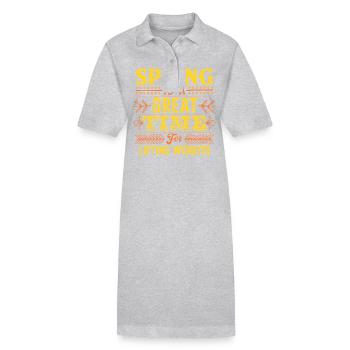 Le printemps est le moment idéal pour soulever des poids - Robe polo bio PAIGER Stanley/Stella Femme - noir - Devant