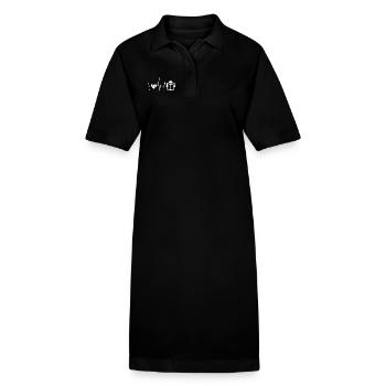Love Reading Book Heartbeat - Stanley/Stella PAIGER Organic Women’s Polo Dress - black - Front