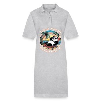 Dernier jour des vacances scolaires mode - Robe polo bio PAIGER Stanley/Stella Femme - noir - Devant