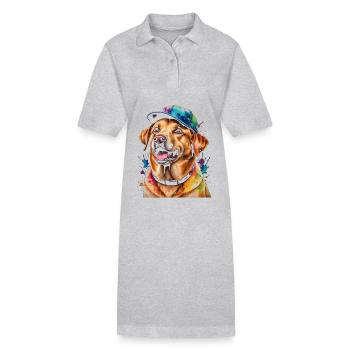 Labrador Retriever Snapback Cap Dog Design Print - Stanley/Stella PAIGER Organic Women’s Polo Dress - black - Front