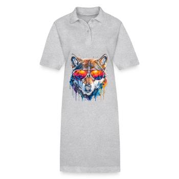 Lunettes de soleil loup Imprimé coloré Animal Design - Robe polo bio PAIGER Stanley/Stella Femme - noir - Devant