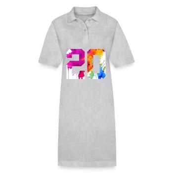 NUMBER 20 YEARS OLD 20TH BIRTHDAY - Stanley/Stella PAIGER Organic Women’s Polo Dress - black - Front