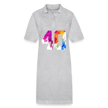NUMBER 40 YEARS OLD 40TH BIRTHDAY - Stanley/Stella PAIGER Organic Women’s Polo Dress - black - Front