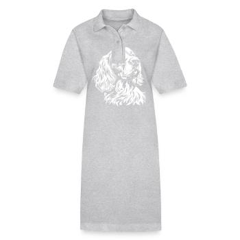 Cocker Spaniel - Dog Fan - Stanley/Stella PAIGER Organic Women’s Polo Dress - black - Front