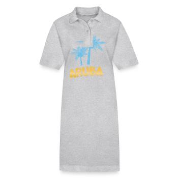 Geschenk für Aruba - Stanley/Stella Frauen Bio-Polokleid PAIGER - Schwarz - Vorne