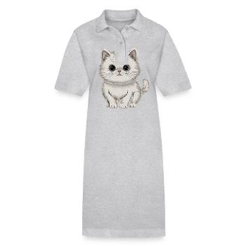 Perserkatze - Stanley/Stella Frauen Bio-Polokleid PAIGER - Schwarz - Vorne