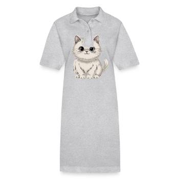Persian cat - Stanley/Stella PAIGER Organic Women’s Polo Dress - black - Front