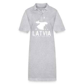 Latvia Lettland lettisch Riga - Stanley/Stella Frauen Bio-Polokleid PAIGER - Schwarz - Vorne