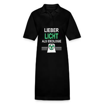Lieber Licht als Ideologie - Ja zu Atomkraft - Stanley/Stella Frauen Bio-Polokleid PAIGER - Schwarz - Vorne