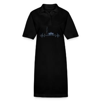 Tour de télévision Berlin Heartbeat Design et - Robe polo bio PAIGER Stanley/Stella Femme - noir - Devant