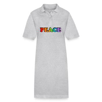 Arc-en-ciel de la paix - Robe polo bio PAIGER Stanley/Stella Femme - noir - Devant