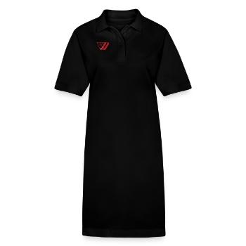 Winner Label . Fire on Fire Edition - Stanley/Stella PAIGER Organic Women’s Polo Dress - black - Front