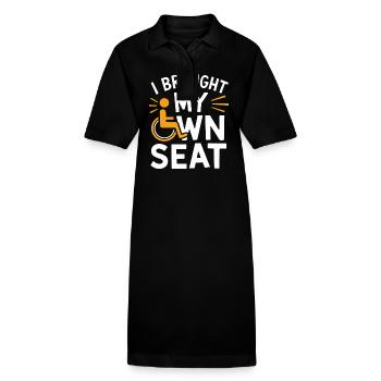 Wheelchair Wheelchair Disabled Humor - Stanley/Stella PAIGER Organic Women’s Polo Dress - black - Front