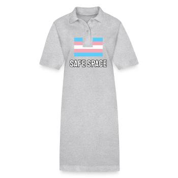 Espace sûr TRANS - fierté transgenre - Robe polo bio PAIGER Stanley/Stella Femme - noir - Devant