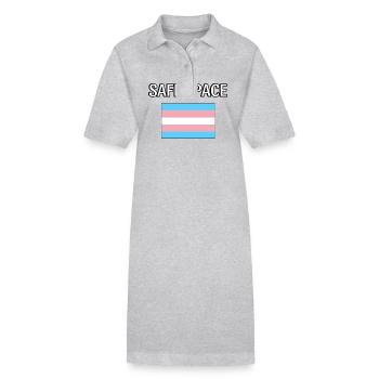 Espace sûr TRANS - fierté transgenre - Robe polo bio PAIGER Stanley/Stella Femme - noir - Devant