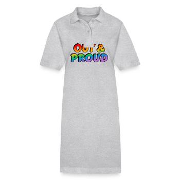 Fierté arc-en-ciel LGBT - Robe polo bio PAIGER Stanley/Stella Femme - noir - Devant