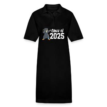 Classe de 2025 Abitur Abiturient Abitur 2025 - Robe polo bio PAIGER Stanley/Stella Femme - noir - Devant