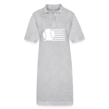 Joueur de baseball Baseball - Robe polo bio PAIGER Stanley/Stella Femme - noir - Devant