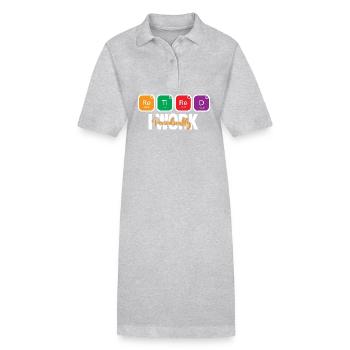Periodic table - Stanley/Stella PAIGER Organic Women’s Polo Dress - black - Front
