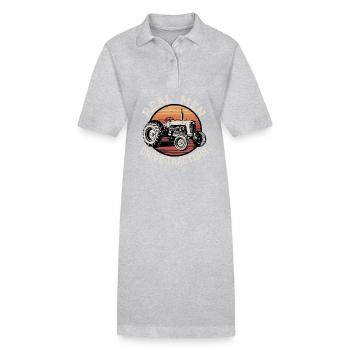 Real men drive tractors - Stanley/Stella PAIGER Organic Women’s Polo Dress - black - Front