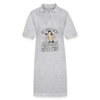 In the Ring we trust Muay Thai Code - Stanley/Stella PAIGER Organic Women’s Polo Dress - black - Front