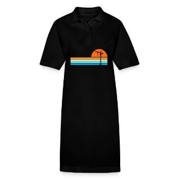 Crane operator crane - Stanley/Stella PAIGER Organic Women’s Polo Dress - black - Front