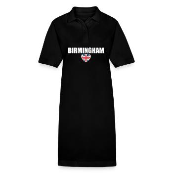 Birmingham Großbritannien Britische Flagge Brite - Stanley/Stella Frauen Bio-Polokleid PAIGER - Schwarz - Vorne