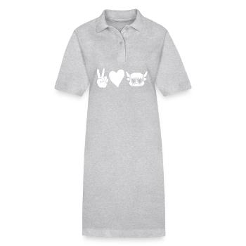 Buffalo Cattle Oxen - Stanley/Stella PAIGER Organic Women’s Polo Dress - black - Front