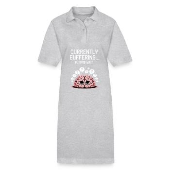 Drôle de pensée cérébrale dicton - Robe polo bio PAIGER Stanley/Stella Femme - noir - Devant