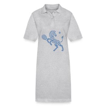 Zebra Tennis Silhouette Minimalistisches Design - Stanley/Stella Frauen Bio-Polokleid PAIGER - Schwarz - Vorne