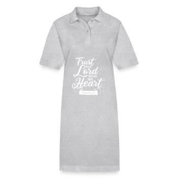 Trust In The Lord With All Your Heart - Proverbs - Stanley/Stella PAIGER Organic Women’s Polo Dress - black - Front