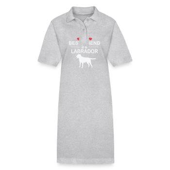 Mon meilleur ami est un chien labrador - Robe polo bio PAIGER Stanley/Stella Femme - noir - Devant