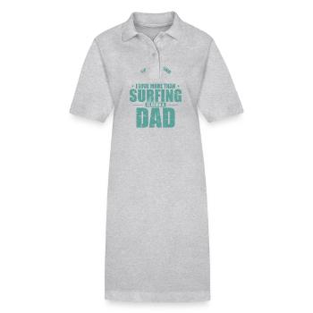 The Thing I Love more than Surfing is Being a Dad - Stanley/Stella PAIGER Organic Women’s Polo Dress - black - Front