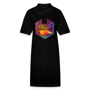 Trampoline - Stanley/Stella PAIGER Organic Women’s Polo Dress - black - Front