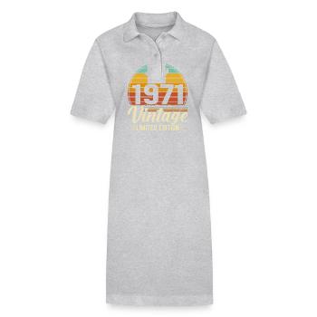 Legendary Birthday '71 - Stanley/Stella PAIGER Organic Women’s Polo Dress - black - Front