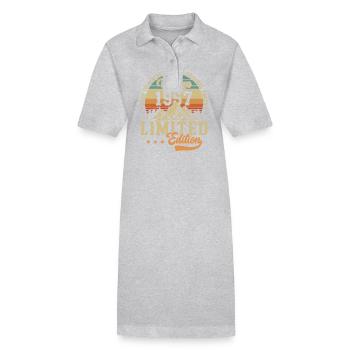 Vintage 1957 - 67 Years Birthday Retro - Stanley/Stella PAIGER Organic Women’s Polo Dress - black - Front