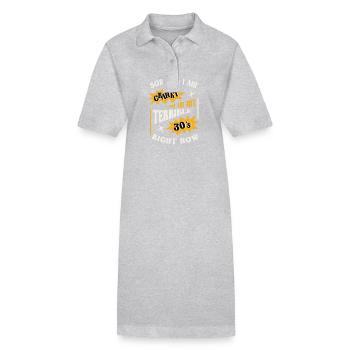Terrible 30s Humor Relatable Crankiness - Stanley/Stella PAIGER Organic Women’s Polo Dress - black - Front