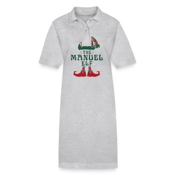 The Manuel Elf Pajama for Funny Christmas Holiday - Stanley/Stella PAIGER Organic Women’s Polo Dress - black - Front