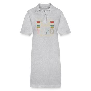 Légendes nées 1970 - Robe polo bio PAIGER Stanley/Stella Femme - noir - Devant