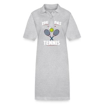 Je Peux Pas J ai Tennis - Robe polo bio PAIGER Stanley/Stella Femme - noir - Devant
