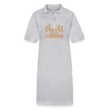 All I need is Coffee and my Lemming Rodent - Stanley/Stella PAIGER Organic Women’s Polo Dress - black - Front